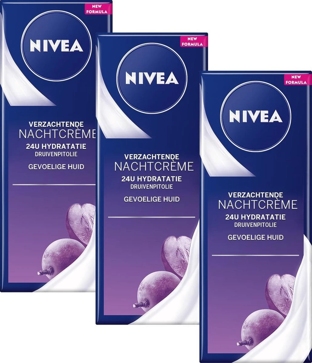 NIVEA Essentials Sensitive - 3 X 50 Ml - Nachtcrème 3 NIVEA Essentials Sensitive - 3 X 50 Ml - Nachtcrème - Afbeelding 3