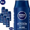 NIVEA MEN Anti-Roos Shampoo - 6 X 250 Ml - Voordeelverpakking