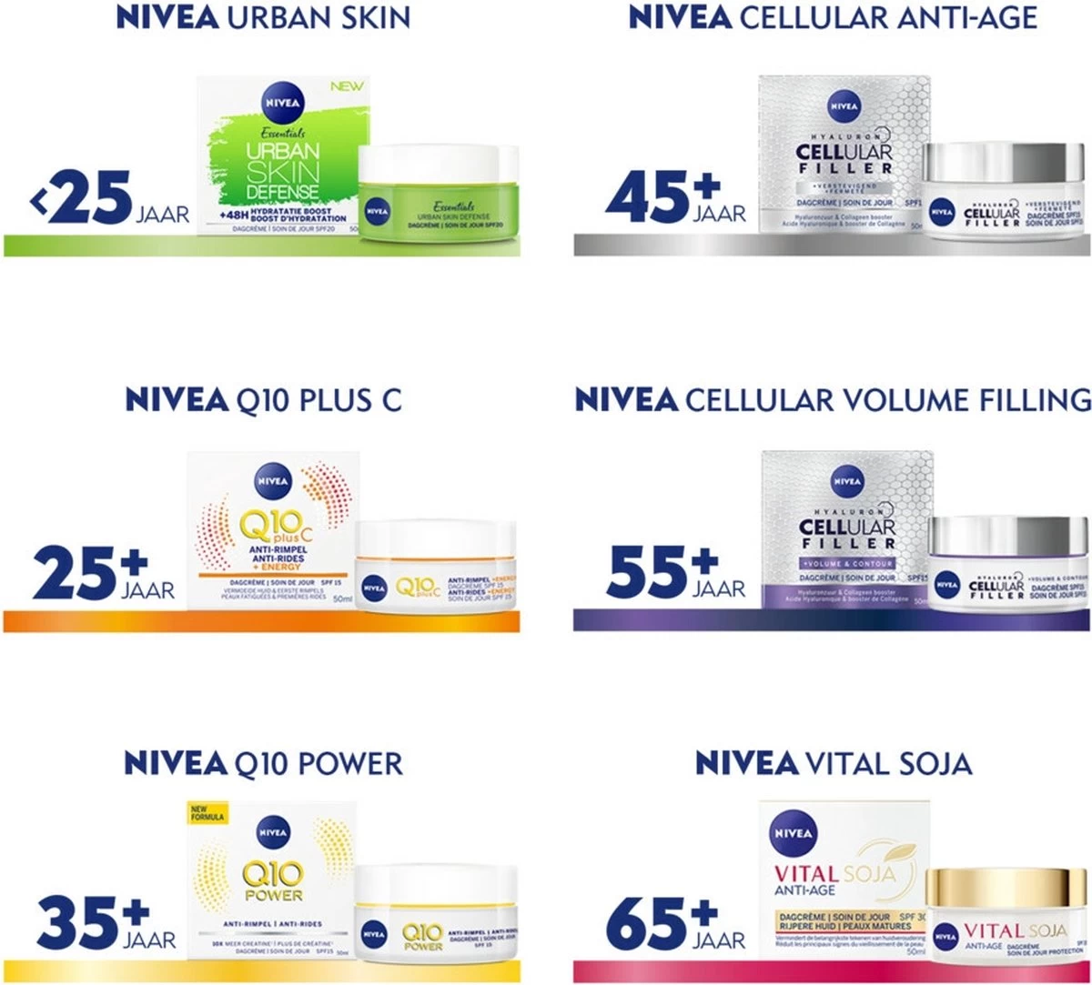 NIVEA VITAL Soja Anti-Age Beschermende SPF30 - 50 Ml - Dagcrème 4 NIVEA VITAL Soja Anti-Age Beschermende SPF30 - 50 Ml - Dagcrème - Afbeelding 4