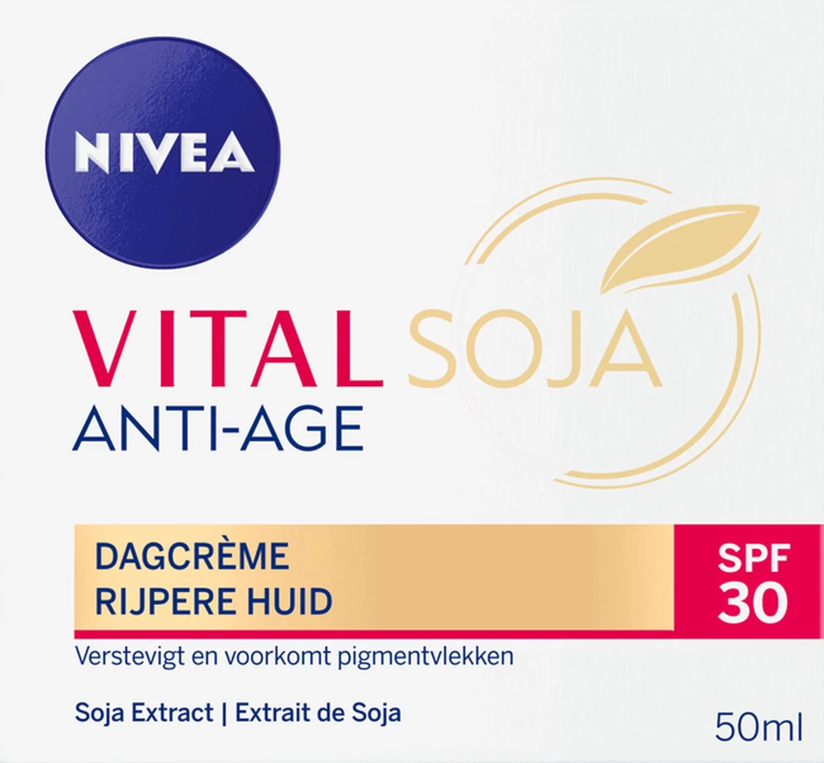 NIVEA VITAL Soja Anti-Age Beschermende SPF30 - 50 Ml - Dagcrème 3 NIVEA VITAL Soja Anti-Age Beschermende SPF30 - 50 Ml - Dagcrème - Afbeelding 3
