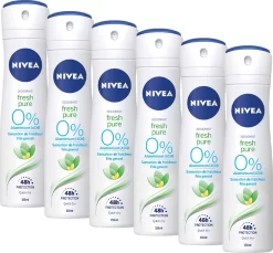 NIVEA Pure & Natural Jasmine - 6 X 150 Ml - Voordeelverpakking - Deodorant Spray