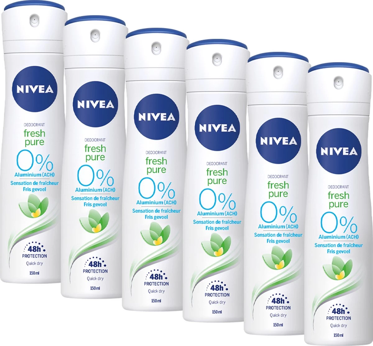 NIVEA Pure & Natural Jasmine - 6 X 150 Ml - Voordeelverpakking - Deodorant Spray 1 NIVEA Pure & Natural Jasmine - 6 X 150 Ml - Voordeelverpakking - Deodorant Spray