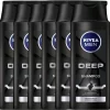 NIVEA MEN Deep Shampoo - 6 X 250 Ml - Voordeelverpakking