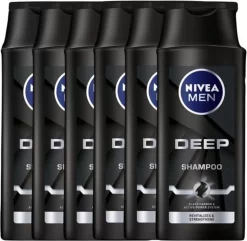 NIVEA MEN Deep Shampoo - 6 X 250 Ml - Voordeelverpakking
