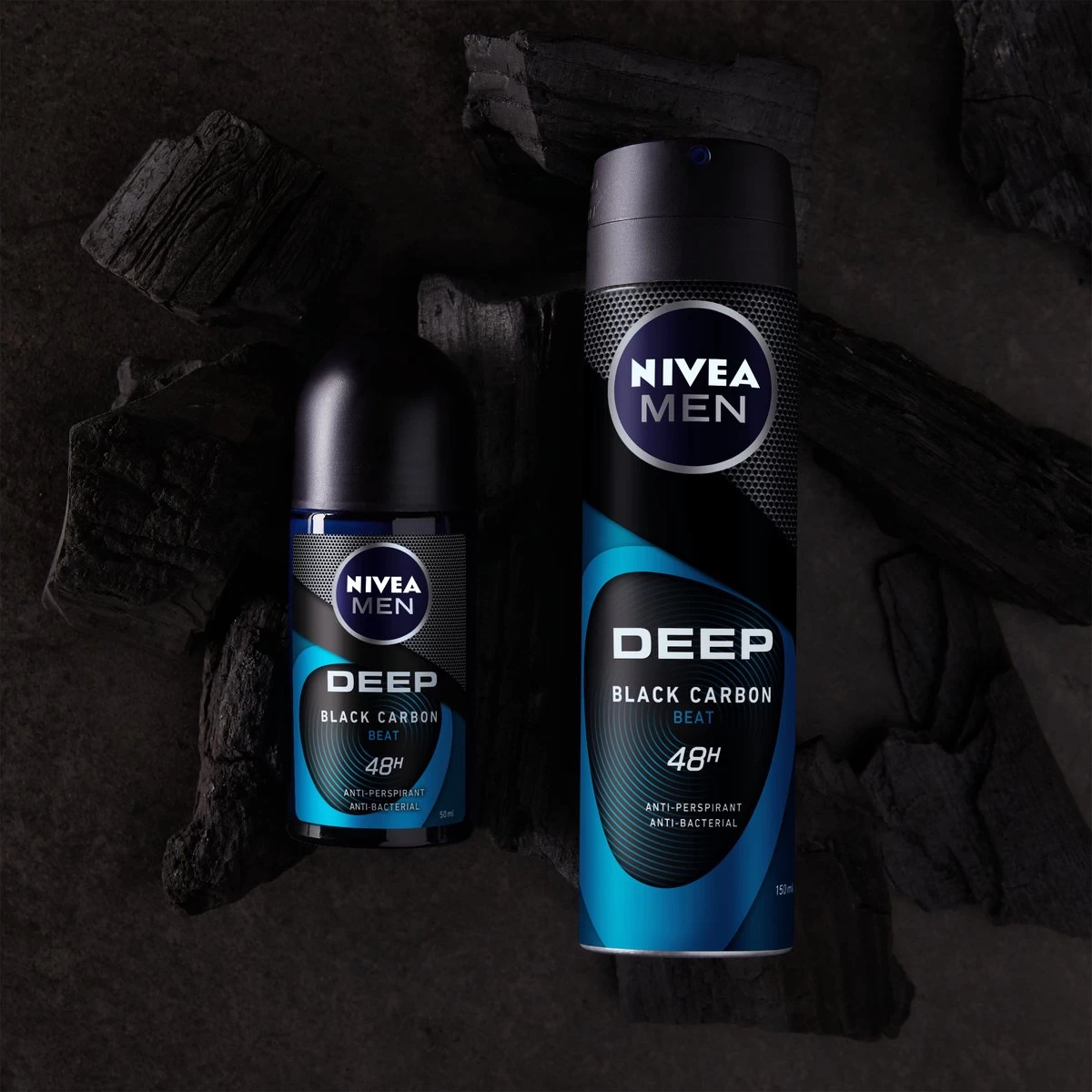 NIVEA MEN Deep Black Carbon Beat Spray - Ant-transpirant - Voordeelverpakking 6 X 150 ML 6 NIVEA MEN Deep Black Carbon Beat Spray - Ant-transpirant - Voordeelverpakking 6 X 150 ML - Afbeelding 6