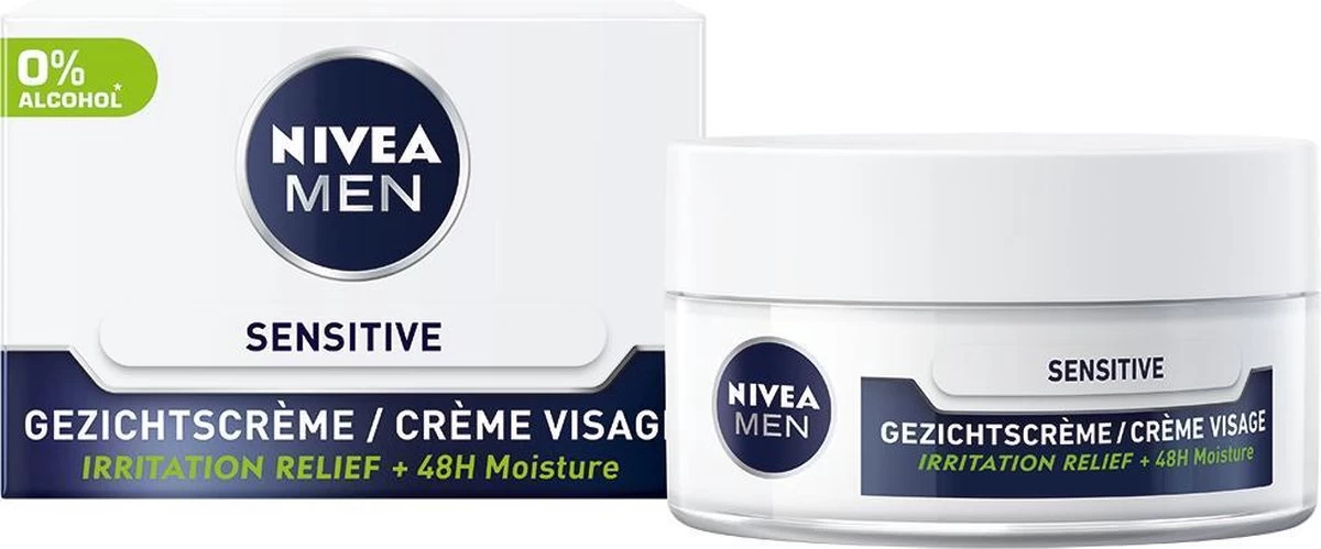 NIVEA MEN Sensitive Dagcrème - Voor De Gevoelige Huid - 50 Ml 1 NIVEA MEN Sensitive Dagcrème - Voor De Gevoelige Huid - 50 Ml