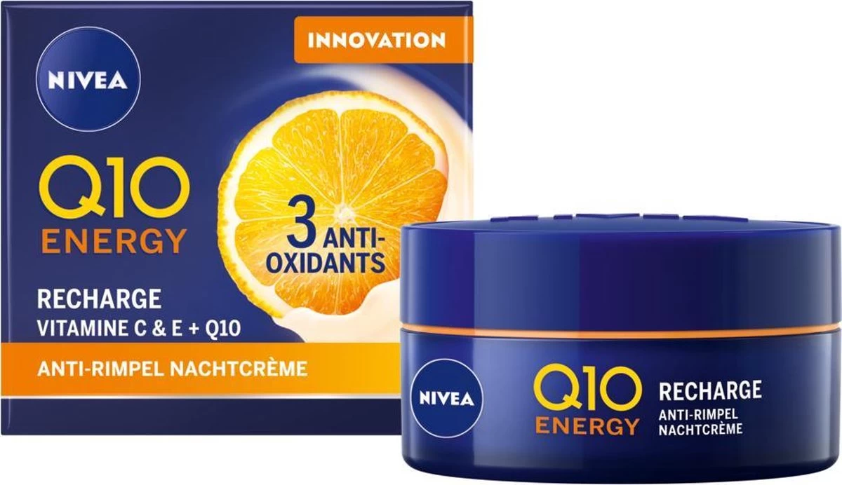 NIVEA Q10plusC Energy Vitamine C & E + Q10 Nachtcrème - 50ml
