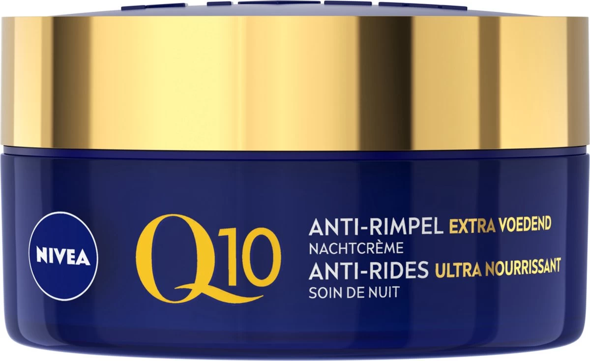 NIVEA Q10 Power +Extra Voedend Anti-Rimpel Nachtcrème - Droge Huid - 50 Ml