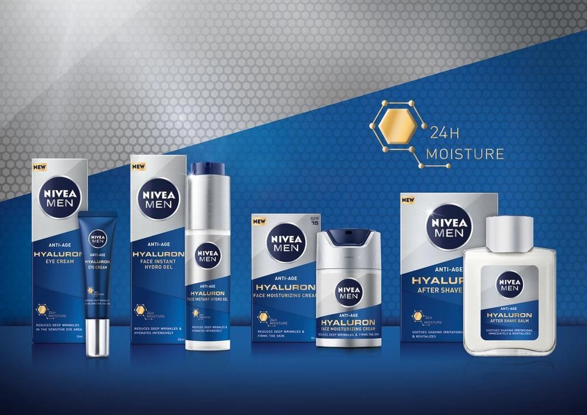 NIVEA MEN Hyaluron Hydraterende Anti-Age Gezichtsgel - 50ml 4 NIVEA MEN Hyaluron Hydraterende Anti-Age Gezichtsgel - 50ml - Afbeelding 4