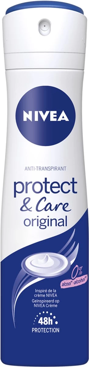 NIVEA Protect & Care - 6 X 150 Ml - Voordeelverpakking - Deodorant Spray 2 NIVEA Protect & Care - 6 X 150 Ml - Voordeelverpakking - Deodorant Spray - Afbeelding 2