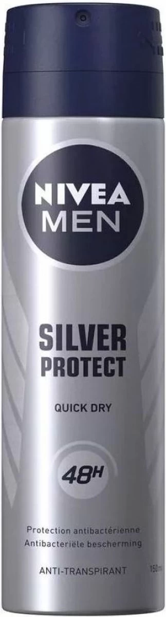NIVEA MEN Silver Protect Dynamic Power - 6 X 150 Ml - Voordeelverpakking - Deodorant Spray 2 NIVEA MEN Silver Protect Dynamic Power - 6 X 150 Ml - Voordeelverpakking - Deodorant Spray - Afbeelding 2