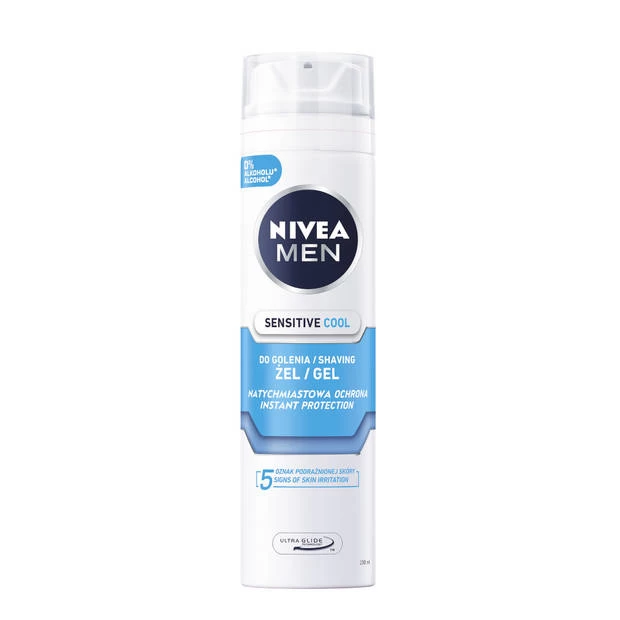 NIVEA Mannen Gevoelige Koele Scheergel 200ml 1 NIVEA Mannen Gevoelige Koele Scheergel 200ml