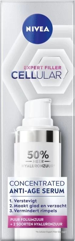 NIVEA CELLular Hyaluron Filler Anti-Age Serum - 40 Ml -Nivea Winkel 374x1200 1