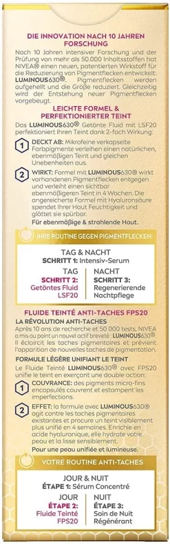 NIVEA Cellular Luminous Anti-pigmentvlekken 4005900884152 Gezichtsserum 40 Ml Vrouwen -Nivea Winkel 375x1200 2