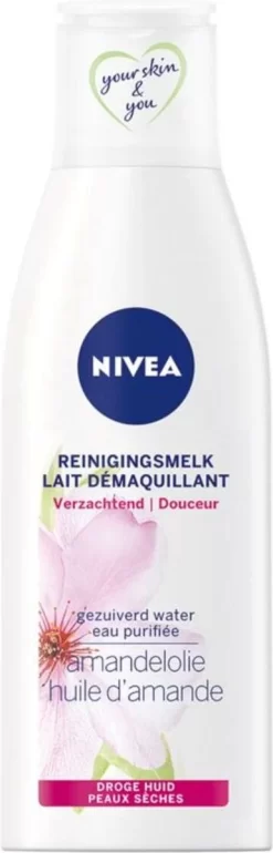NIVEA Essentials Verzachtende Reinigingsmelk Met Amandelolie - 200 Ml - Reinigingsmelk