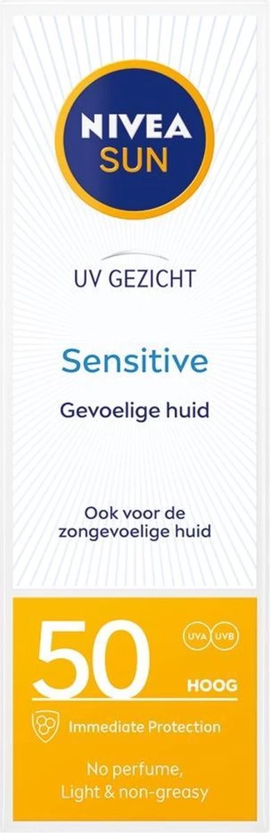 NIVEA SUN Gezicht Sensitive Zonnecrème Gezicht SPF 50 - Gevoelige Huid - 50 Ml 3 NIVEA SUN Gezicht Sensitive Zonnecrème Gezicht SPF 50 - Gevoelige Huid - 50 Ml - Afbeelding 3