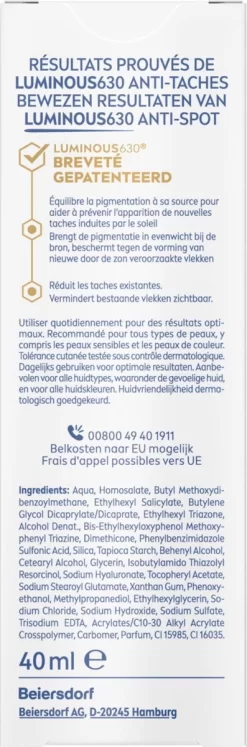 NIVEA SUN Luminous Gezicht Zonnebrand Anti-Pigment - SPF50 40 Ml 16 NIVEA SUN Luminous Gezicht Zonnebrand Anti-Pigment - SPF50 40 Ml -Nivea Winkel 397x1200 1