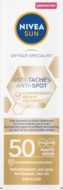 NIVEA SUN Luminous Gezicht Zonnebrand Anti-Pigment - SPF50 40 Ml 18 NIVEA SUN Luminous Gezicht Zonnebrand Anti-Pigment - SPF50 40 Ml -Nivea Winkel 397x1200 2