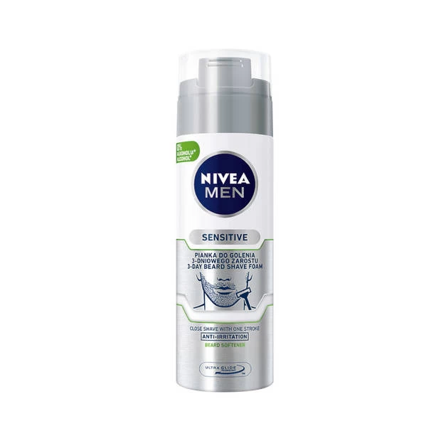 NIVEA Mannen Gevoelige Scheerschuim Voor 3-dagen Stoppelbaard 200ml 1 NIVEA Mannen Gevoelige Scheerschuim Voor 3-dagen Stoppelbaard 200ml
