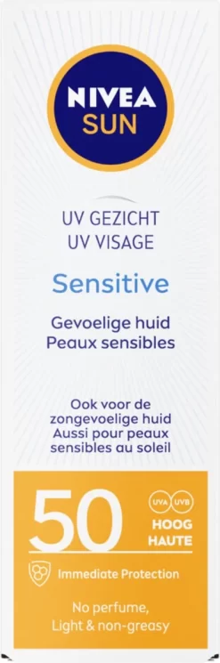 NIVEA SUN Gezicht Sensitive Zonnecrème Gezicht SPF 50 - Gevoelige Huid - 50 Ml 23 NIVEA SUN Gezicht Sensitive Zonnecrème Gezicht SPF 50 - Gevoelige Huid - 50 Ml -Nivea Winkel 398x1200