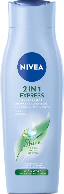 NIVEA 2-in-1 Care Express Shampoo & Conditioner - 6 X 250 Ml - Voordeelverpakking -Nivea Winkel 401x1200