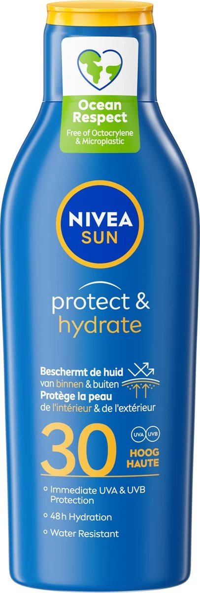 NIVEA SUN Protect & Hydrate Zonnemelk SPF 30 - 200 Ml 1 NIVEA SUN Protect & Hydrate Zonnemelk SPF 30 - 200 Ml