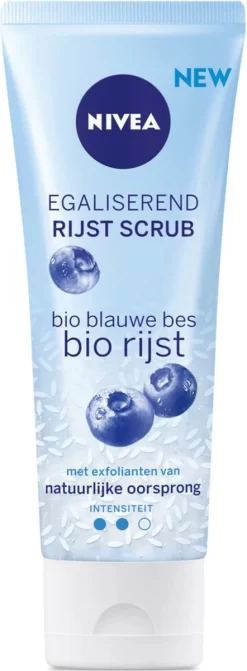 NIVEA Egaliserend Bio Rijst Scrub - Bio Blauwe Bes Normale Huid - 75ml -Nivea Winkel 442x1200
