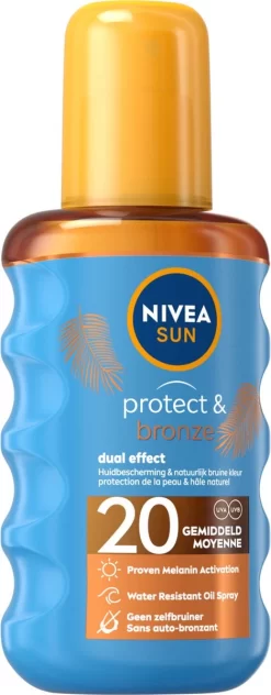 NIVEA SUN Protect & Bronze Beschermende Olie Spray SPF 20 - 200 Ml -Nivea Winkel 469x1200
