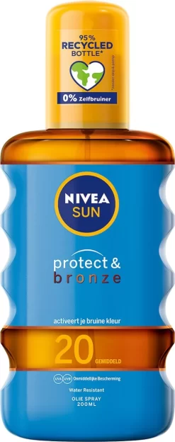 NIVEA SUN Protect & Bronze Beschermende Olie Spray SPF 20 - 200 Ml -Nivea Winkel 475x1200