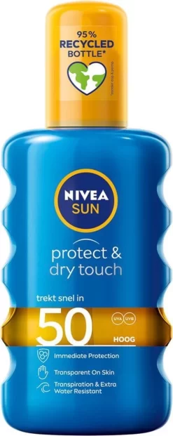 NIVEA - UV-zonnebrandspray - Sun Protect & Dry Touch SPF50 - Maat 200ml 6 NIVEA - UV-zonnebrandspray - Sun Protect & Dry Touch SPF50 - Maat 200ml -Nivea Winkel 477x1200
