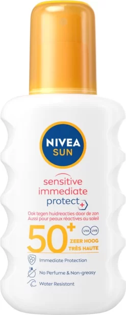 NIVEA SUN Sensitive Immediate Protect Zonnespray SPF 50+ - 200 Ml