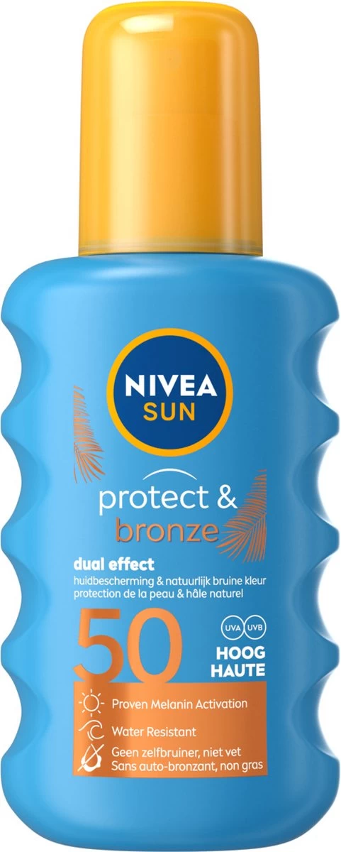 NIVEA SUN Protect & Bronze Zonnespray SPF 50 - 200 Ml 1 NIVEA SUN Protect & Bronze Zonnespray SPF 50 - 200 Ml