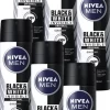 NIVEA MEN Invisible For Black & White Power - 6 X 150 Ml - Voordeelverpakking - Deodorant Spray