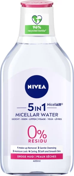 NIVEA Essentials Verzachtend & Verzorgend Micellair Water - 400 Ml - Droge Huid