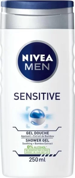 NIVEA MEN Sensitive - 6 X 250 Ml - Voordeelverpakking - Douchegel 8 NIVEA MEN Sensitive - 6 X 250 Ml - Voordeelverpakking - Douchegel -Nivea Winkel 506x1200