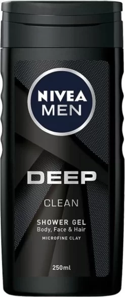 NIVEA MEN DEEP Clean Shower Gel - 6 X 250 Ml - Voordeelverpakking - Douchegel -Nivea Winkel 508x1200