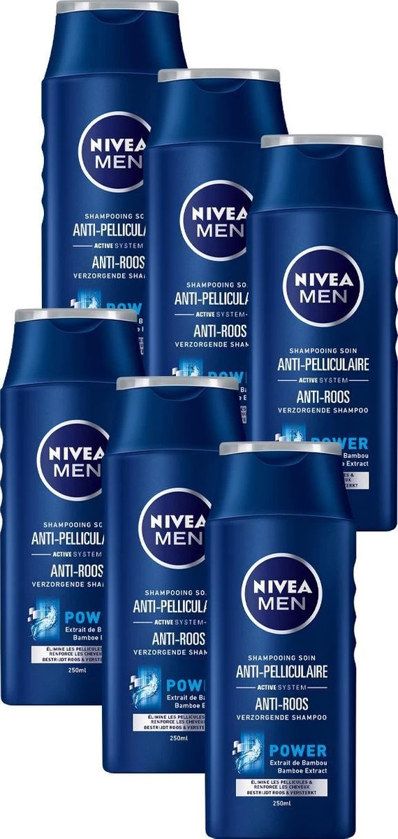 NIVEA MEN Anti-Roos Shampoo - 6 X 250 Ml - Voordeelverpakking 2 NIVEA MEN Anti-Roos Shampoo - 6 X 250 Ml - Voordeelverpakking - Afbeelding 2