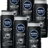 NIVEA MEN Active Clean - 6x 500 Ml - Voordeelverpakking - Douchegel