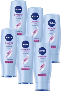 NIVEA Diamond Gloss Care Conditioner - 6 X 200 Ml - Voordeelverpakking