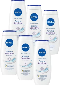 NIVEA Douche Crème Sensitive - 250 Ml - Douchecrème - 6 St - Voordeelverpakking