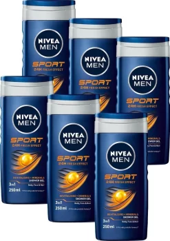 NIVEA MEN Sport - 6 X 250 Ml - Voordeelverpakking - Douchegel