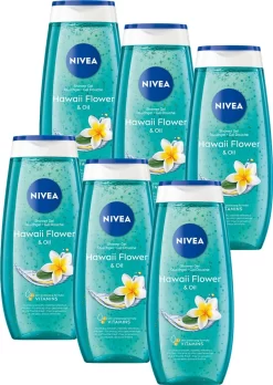 NIVEA Frangipani & Oil Douchegel - 6 X 250 Ml - Voordeelverpakking