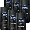 NIVEA MEN DEEP Clean Shower Gel - 6 X 250 Ml - Voordeelverpakking - Douchegel