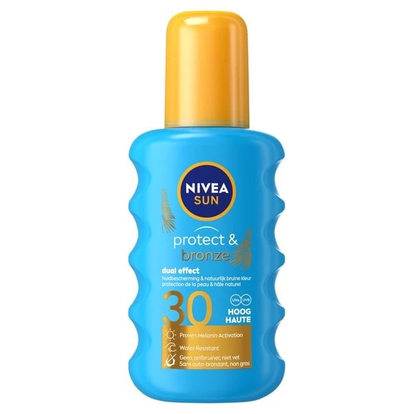 Nivea Sun Protect & Bronze SPF30 Zonnespray 1 Nivea Sun Protect & Bronze SPF30 Zonnespray