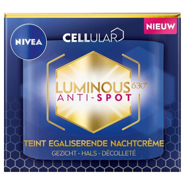 Nivea Luminous630 Teint Egaliserende Anti-Spot Nachtcrème 2 Nivea Luminous630 Teint Egaliserende Anti-Spot Nachtcrème - Afbeelding 2