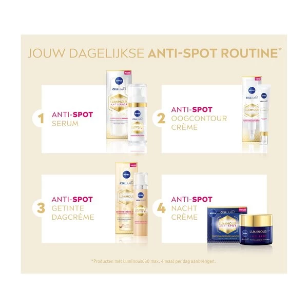 Nivea Cellular Luminous630 Getinte Dagcrème SPF20 6 Nivea Cellular Luminous630 Getinte Dagcrème SPF20 - Afbeelding 6