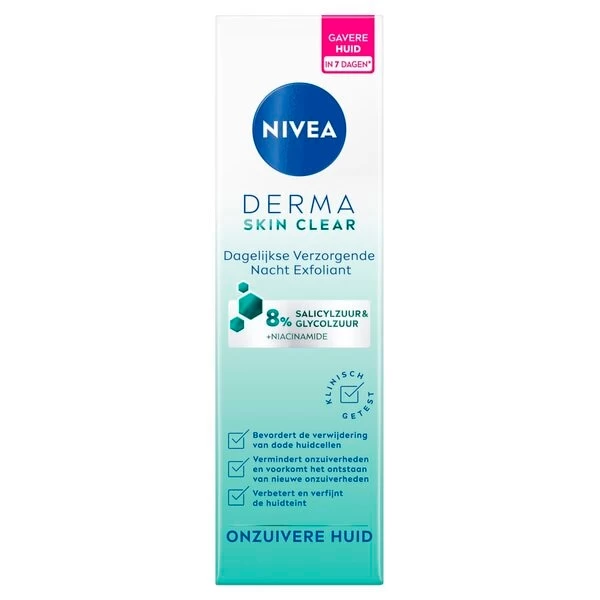 Nivea Derma Skin Clear Dagelijks Verzorgende Nachtexfoliant 1 Nivea Derma Skin Clear Dagelijks Verzorgende Nachtexfoliant
